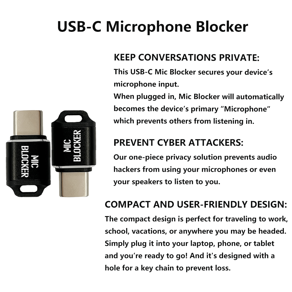USB - C Microphone Blocker - MKB Security